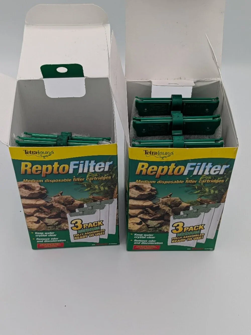 Reptile Water Filter Cartridges Medium Tetrafauna ReptoFilter 5 Pack Open Box